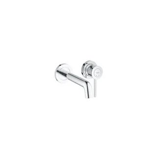 Смеситель для раковины GROHE BauClassic на два отверстия, готовый комплект, хром