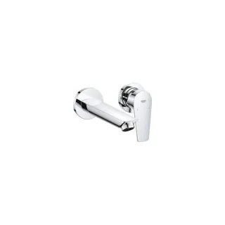 Смеситель для раковины GROHE BauEdge на два отверстия, готовый комплект, хром