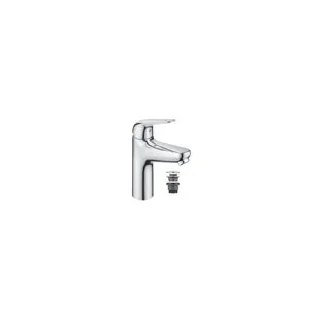Смеситель для раковины GROHE EuroEco c нажимным донным клапаном, M-size, хром