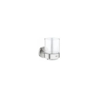 Стакан GROHE Essentials с держателем, суперсталь